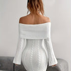 Polyester Women's Sweater Loose Casual Dress