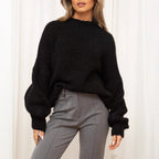 Solid Color Women's Loose Casual Sweater