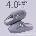 Men's Winter New Indoor Home Velvet Thermal Non-slip Platform Slippers