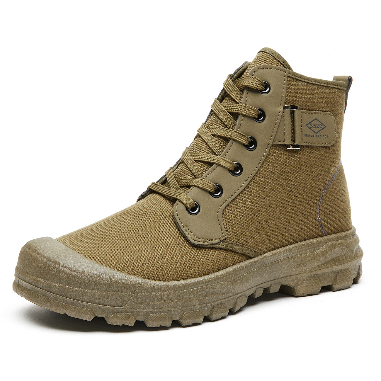 Men's High-top Side Zipper Waterproof Non-slip Wear-resistant Labor Protection Shoes