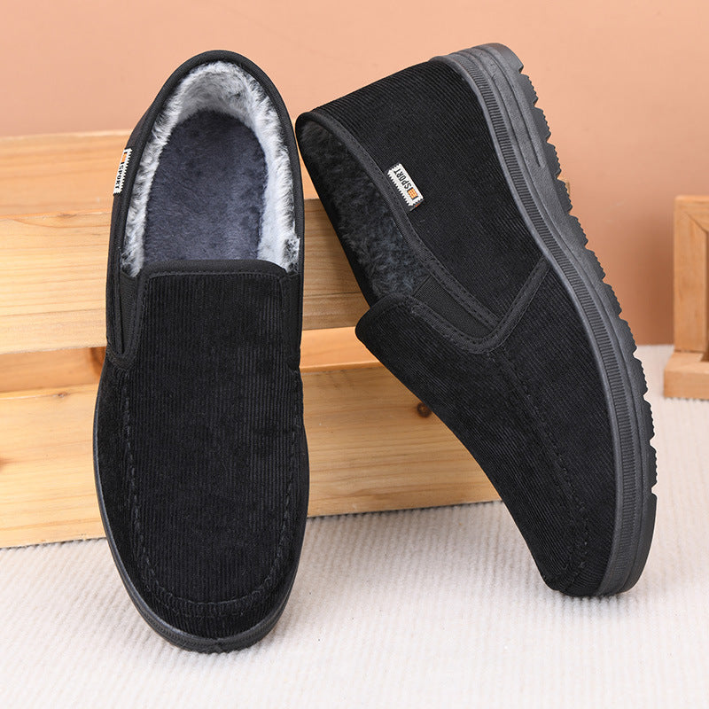 Autumn And Winter Old Beijing Cloth Shoes Fleece-lined Thickened