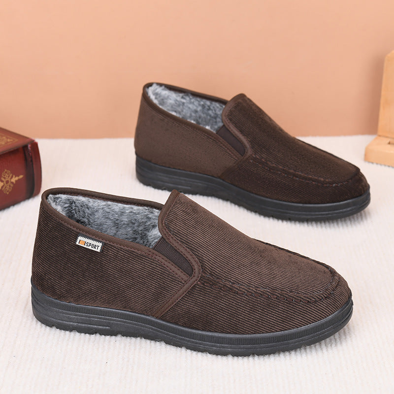 Autumn And Winter Old Beijing Cloth Shoes Fleece-lined Thickened
