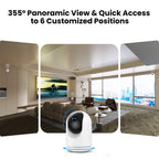Indoor 3K 5MP Dual Band 2.4G 5G WiFi Security Camera For Home Security