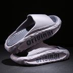 Men's Slippers Thick Bottom For Outdoors Trendy Non-slip Wear-resistant