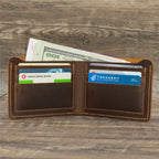 Men's Crazy Horse Leather Wallet European And American Retro