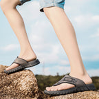 Flip Flops Men's Summer Outdoor Non-slip Wear-resistant Flip-flops Soft Bottom