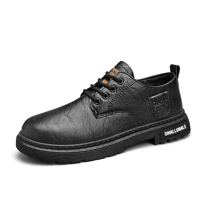 Men's Leather Boots Fashion Outdoor Leisure Low-top Work Boots