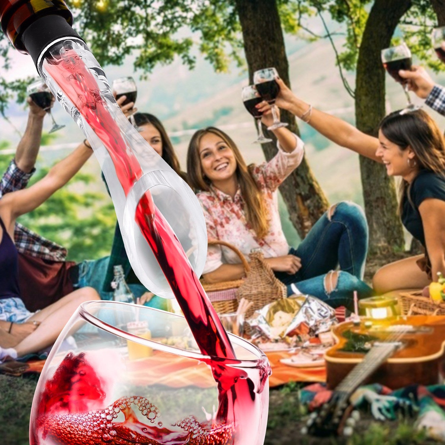 1Pc Wine Aerator Pourer Spout Decanter Spout Attachable In-Bottle Wine Drip Stopper