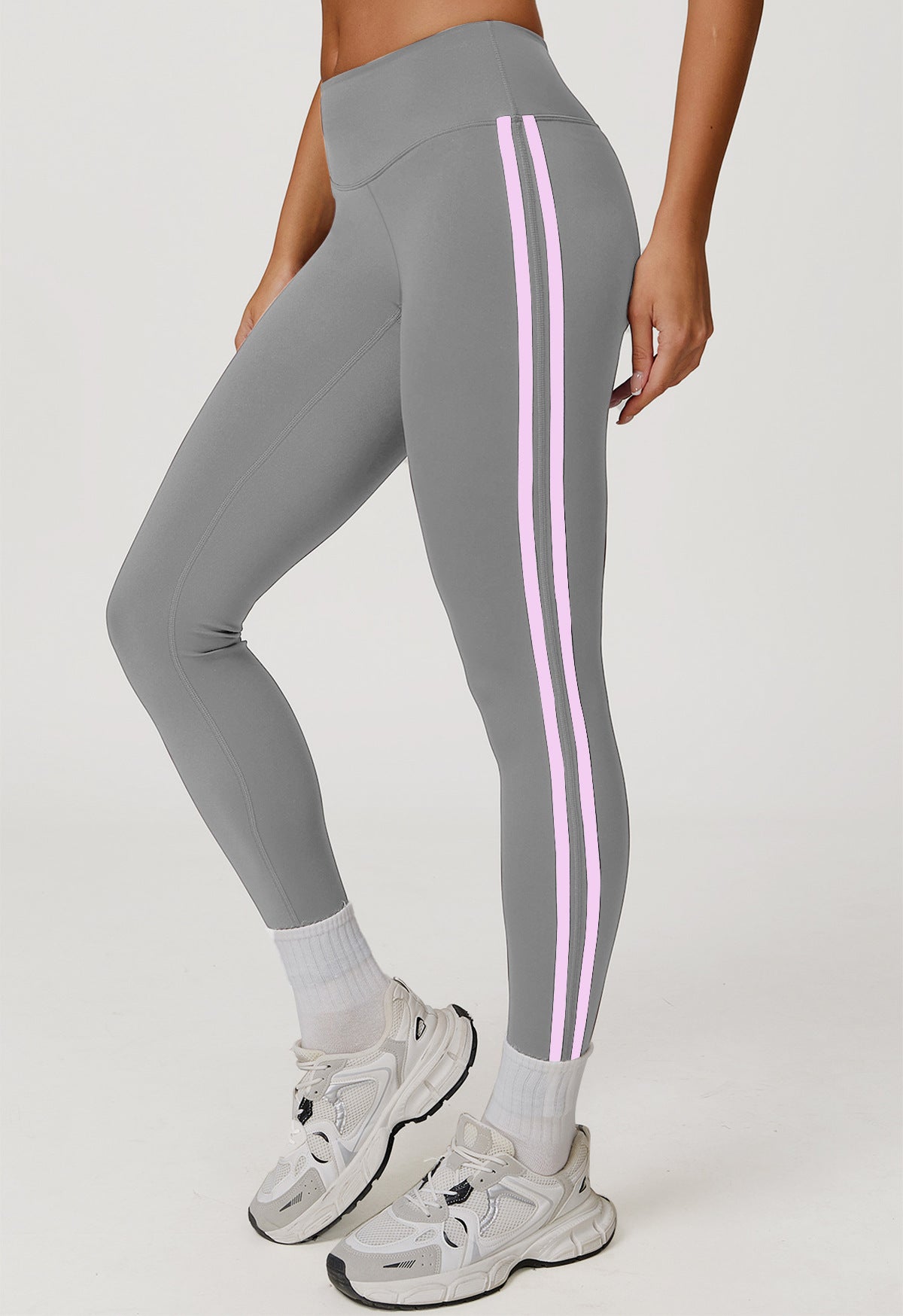 Side Striped Fitness Trousers High Waist Hip Lift