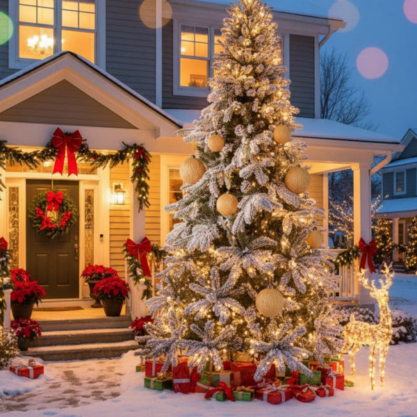 6PCS Set Glass Christmas Ball Ornaments Shimmering Hanging Decorations For Holiday Tree & Party Festive Xmas Decor FBA Shipment - The Premium