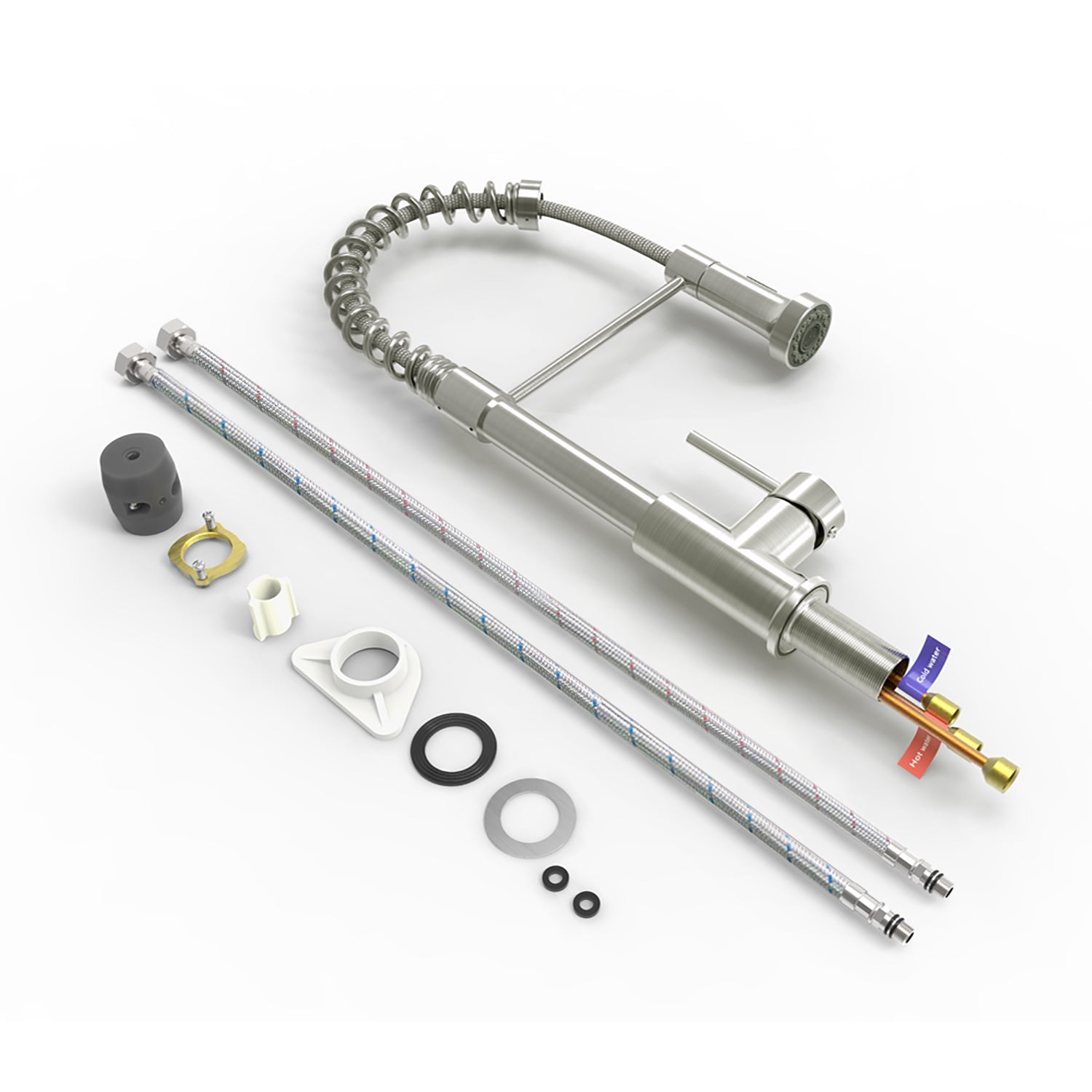 Single-Handle Pull-Down Sprayer Kitchen Faucet In Chrome,Non-EBAY Certified Warehouse,Non-EBAY Certified Warehouse