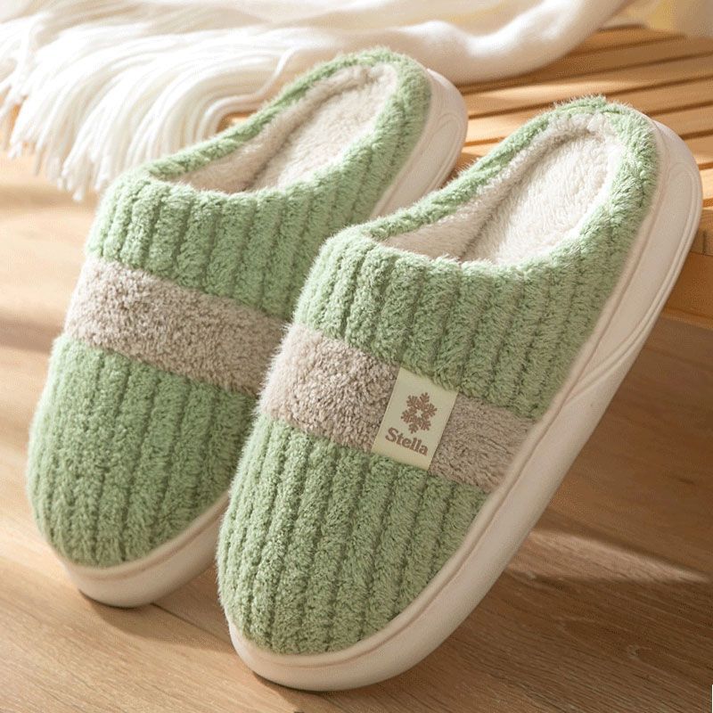 New Fleece-lined Thickened Cotton Slippers