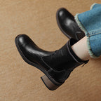 Women's Simple And Casual Mid-heel Martin Boots