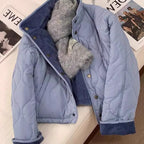Blue Anti-aging Loose Women's Corduroy Niche Cotton Jacket