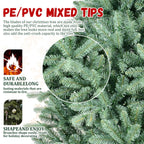 4-foot Blue-green Christmas Tree With 592 PE PVC Branches - Uniquely Full Shape, Hinged Branches For Easy Assembly, Sturdy Metal Base, And Eye-catching Festive Decorations