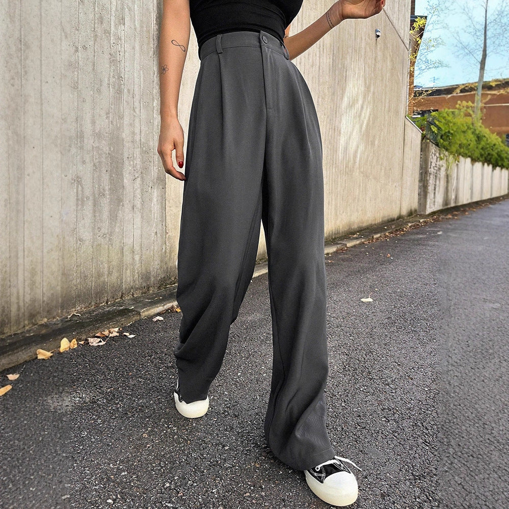 Women's New Versatile Straight-leg Loose Wide-leg Pants