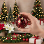 4PCS Set Christmas Glass Ball Ornaments Hanging Tree Decorations Shiny Holiday Party Decor Xmas Tree Decorations FBA Shipment - The Premium