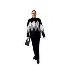 Women's Knit Round Neck Sweater Set