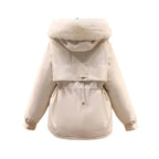 Women's Fashion Velvet Padded Thick Fur Coat