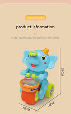 Cute Elephant Cool Music Light Electric Children's Toy Car