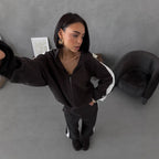 Long-sleeve Color-blocked Sweatshirt And Pants