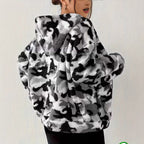 European And American Autumn And Winter Plush Camouflage Warm Jacket