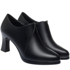 Soft Leather Deep Mouth Pumps Shoes