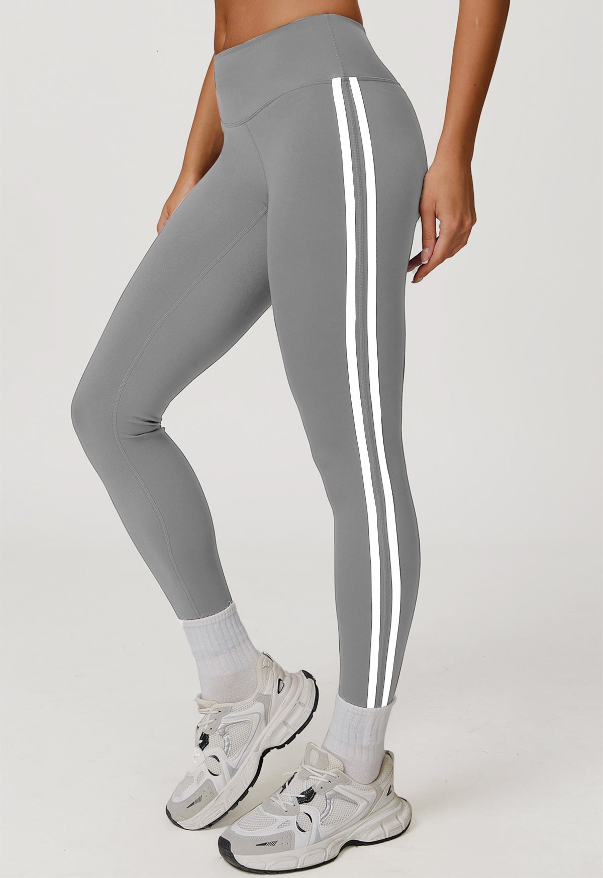 Side Striped Fitness Trousers High Waist Hip Lift