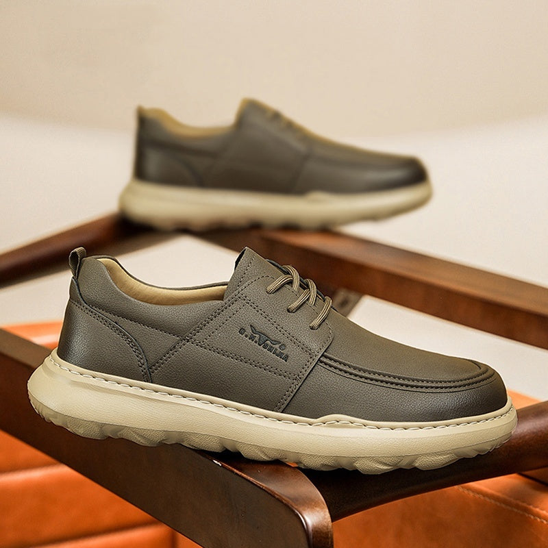 Autumn New Casual Leather Shoes Men's Fashionable All-match Fashionable Shoes Lightweight