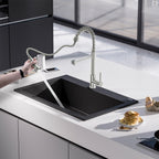 Single-Handle Pull-Down Sprayer Kitchen Faucet In Chrome,Non-EBAY Certified Warehouse,Non-EBAY Certified Warehouse