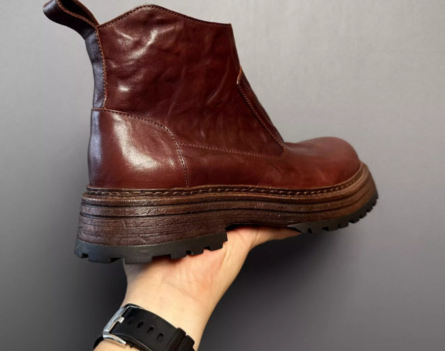 Retro Chelsea Men's Winter Worker Boot Mid-top British