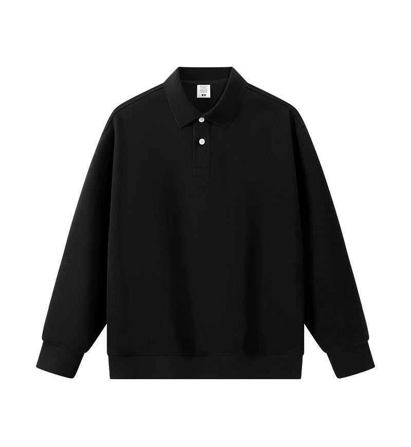 Loose Solid Color Couple Lapel Long Sleeve