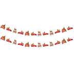 2 Pack Christmas Banner Paper Christmas Sign Garland Gingerbread Man Snowman Christmas Hanging Bunting Garland For Christmas Party Decorations Xmas Holiday Mantle Fireplace Home Decor