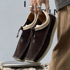 Casual Plus Size High-top Loafers Comfortable To Wear Outside Soft Bottom Lace Up Pumps