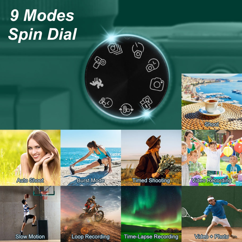 1Pc 5K 75MP Digital Camera For Photography Anti Shake WiFi Vlogging Video Camera With 9 Shooting Modes 18X Zoom Fill Light Webcam Function 2 Batteries 32G MMC Card 180Degree Flip IPS Screen