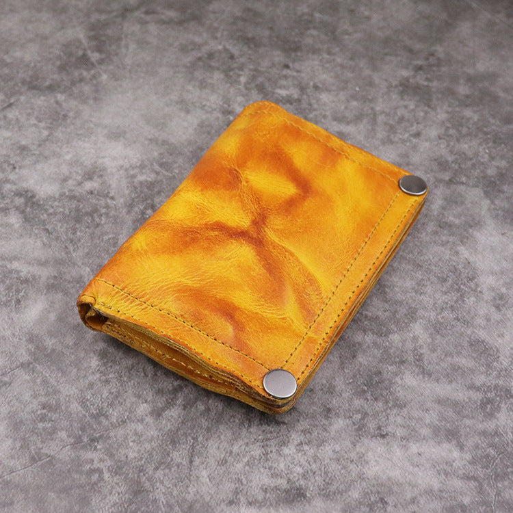 Men's Handmade Vertical Wallet With Multiple Card Slots