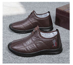 Winter Men's Warm Velvet Padded Thickened Waterproof Non-slip Elderly Cotton Boots