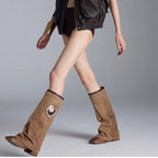 Women's All-matching Mid Heel Knee-high Boots