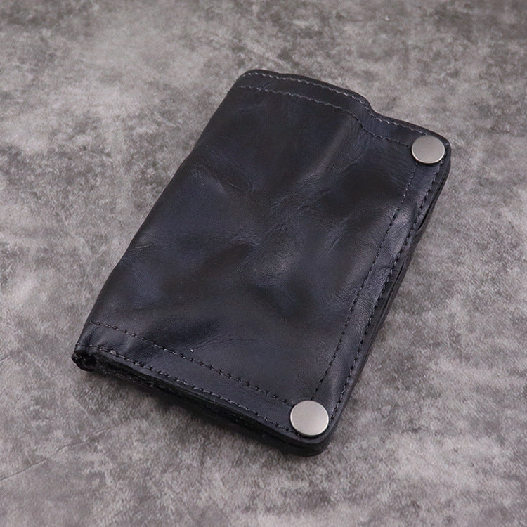Men's Handmade Vertical Wallet With Multiple Card Slots