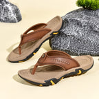 Genuine Leather Flip Flops Outdoor Wear Non-slip