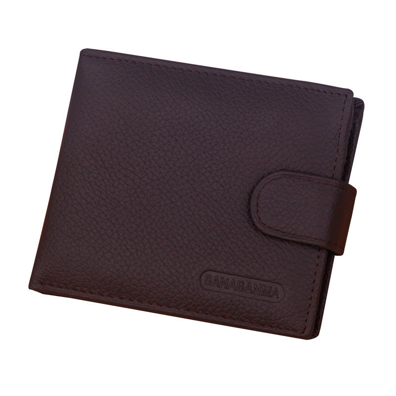 Men's Wallet Short Leather Foreign Trade Retro Zipper