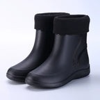 Men's Rain Mid-top Rain Boots Waterproof Non-slip Kitchen Glue Car Wash Work Shoes