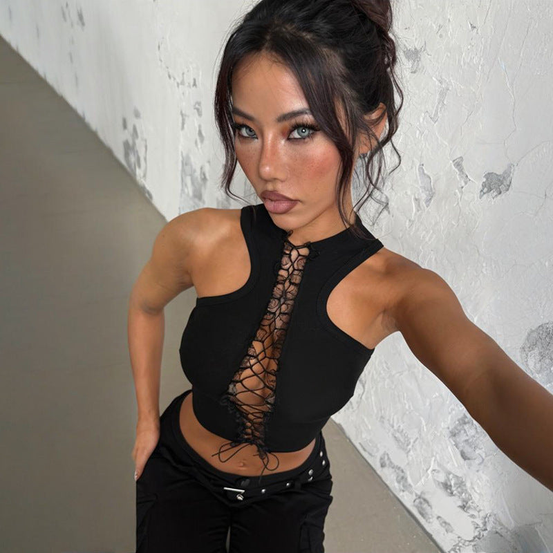 Sexy Strappy Slim-fit Crop Top For Women