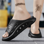 Men's EVA Thick Soled Color Blocked Slippers