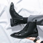 New Leather Boots Fashion Men's Business Formal Leather Shoes
