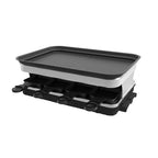 Raclette Grill 8 People Grill Plate Non-stick Coated, Raclette With 8 Mini Raclette Pans, Infinitely Adjustable Temperature, 1500W