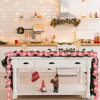 5 Rolls Christmas Ribbon Red And Gold Wired Ribbon Merry Christmas Cotton Ribbon Christmas Tree DIY Crafting Gifts Wrapping - The Premium