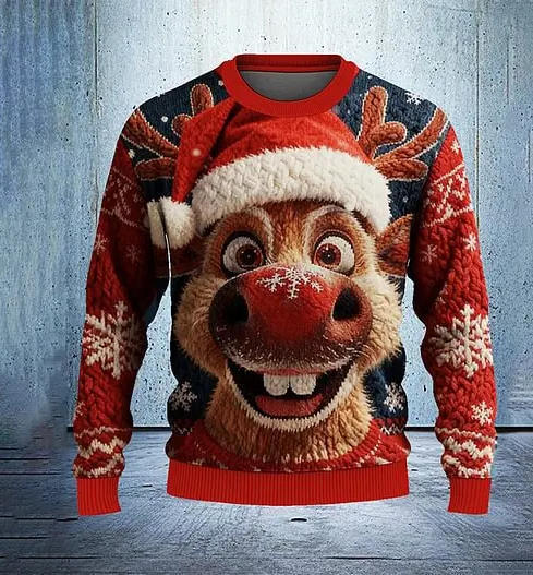 New 3D Printed Unisex Christmas Eve Round Neck Printed Sweatshirt