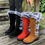 Women's Autumn And Winter Rabbit Fur Thick Velvet Thick Snow Boots