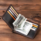 Retro Crazy Horse Cowhide Multifunctional Card Bag